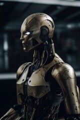 The Future is Here: Sci-Fi Cyborg with Artificial Intelligence with chatGPT, generative ai