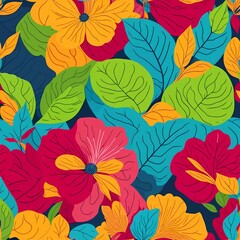 Floral Delights, Seamless Flower and Leaf Patterns for Stunning Repeating Designs