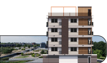 Four-Level Single Family Home, Modern Facade, Exterior Architecture, Urban Residence