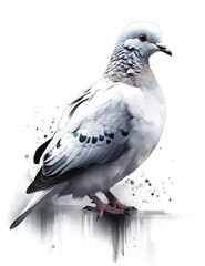 Dove, Watercolor, Bird, Logo, Beautiful. Generative AI