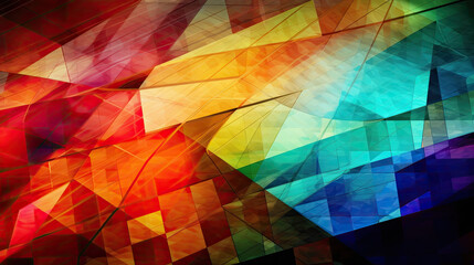 Colorful Abstract Background with Unique Shapes, Generative AI