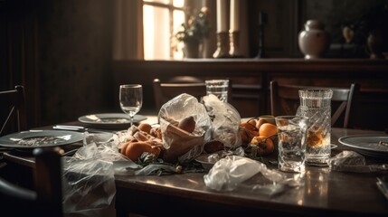 Gourmet Dining Discards: Culinary Trash and Food Scraps, generative ai