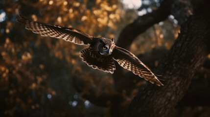 Obraz premium owl in flight