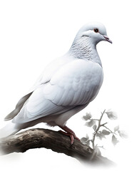 Obraz premium Dove, Watercolor, Bird, Logo, Beautiful. Generative AI