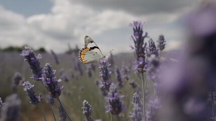 butterfly on lavender