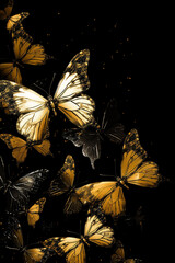 borboletas douradas de ouro 