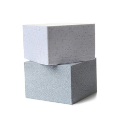 Decorative podiums isolated on white background