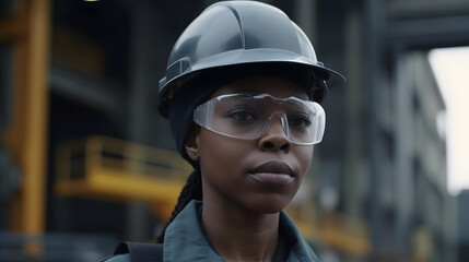 Empowered worker in industry with vision of the future