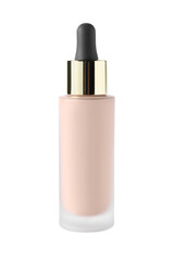 Bottle of skin foundation isolated on white. Makeup product