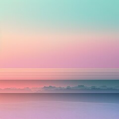 abstract gradient sunrise or sunset over a beach, social media background image, pastel sorbet color for spring mellow vibe design. Generative AI