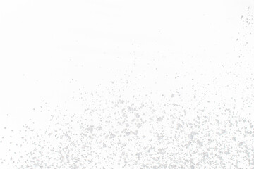 Photo image of falling down snow, heavy big small size snows. Freeze shot on black background isolated overlay. Fluffy White snowflakes splash cloud in mid air. Real Snow high speed shutter