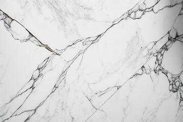 Obraz na płótnie Canvas close-up view of a smooth white marble surface with veins and patterns. Generative AI