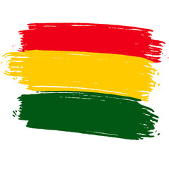 Obraz premium Abstract Brush Stroke African Red, Yellow and Green Colors for Juneteenth