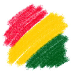 Abstract Brush Stroke African Red, Yellow and Green Colors for Juneteenth