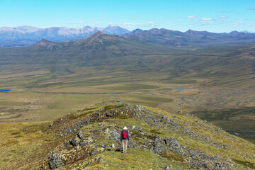 Obraz premium Hike in tundra