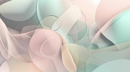 Abstract wallpaper of shapes in pastel colors