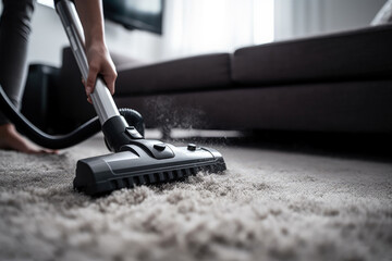cleaning the house, carpet and vacuum cleaner generative ai