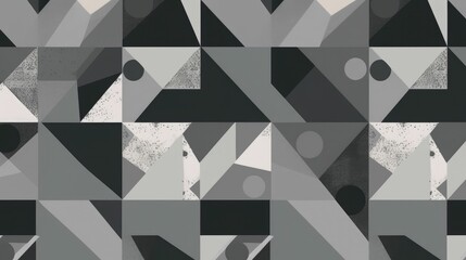 Geometric shapes wallpaper in shades of gray