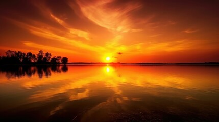 Fototapeta na wymiar Awe-Inspiring Sunrise Over the Horizon