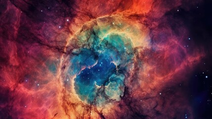 Obraz na płótnie Canvas Vibrant cosmic gas in space wallpaper