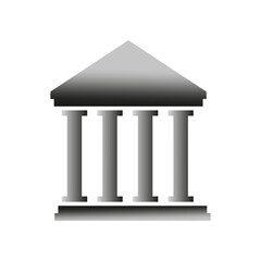 Columns with a roof. Vector illustration.