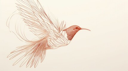 Minimal line drawings of birds wallpaper