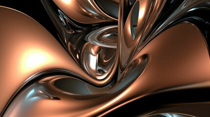 Abstract wallpaper of metallic colored shapes