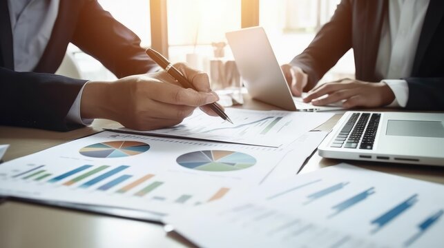 Corporate finance and budgeting concept stock photo
