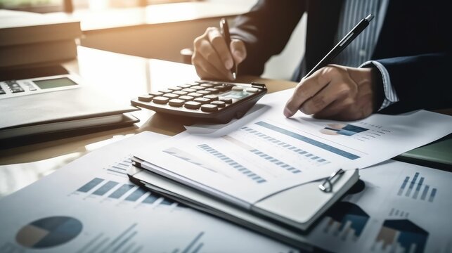Corporate finance, budgeting, and financial planning stock photo