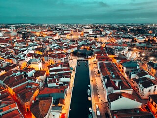 Obraz premium Aveiro Sky View vista de drone- panorâmica