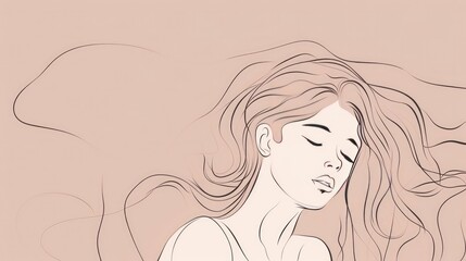 Minimal line drawings of women