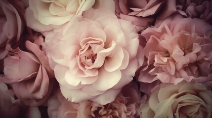 Elegant rose prints with soft colors