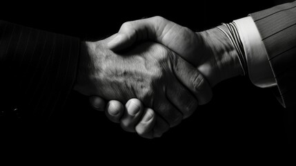 Corporate handshake symbolizing trust and partnership