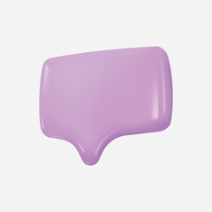 3d notification message dialog. 3d white speech bubble, social media chat message icon. Vector