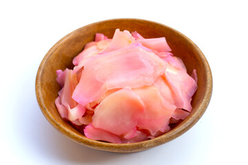 Sushi ginger, Sliced pink pickled young ginger