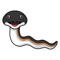 Cute gold albertisi snake cartoon