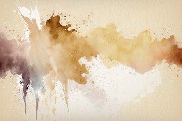 abstract ink splatters in warm colors. Generative AI