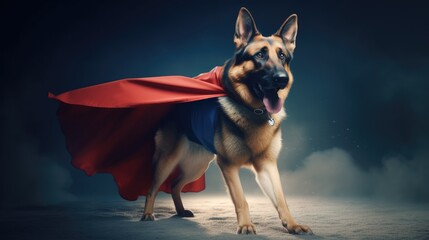 Super Hero Dog. Created with Generative AI.