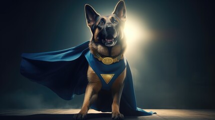Super Hero Dog. Created with Generative AI.