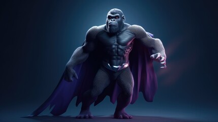 superhero gorilla. Created with Generative AI.