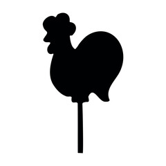 Vector hand drawn candy roaster silhouette isolated on white background © Sweta