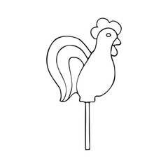 Vector hand drawn doodle sketch candy roaster isolated on white background