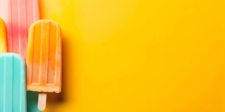 Frozen palettes with yellow background Image created with AI