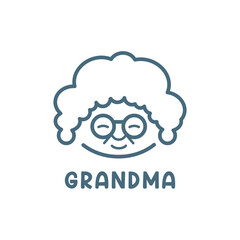 AWESOME GRANDMA VECTOR LOGO DESIGN