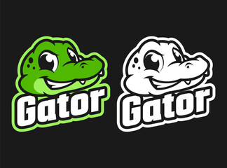 GATOR HEAD CARTOON CHARACTER MASCOT