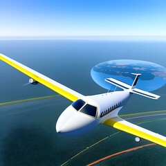 FUTURISTIC AIRSPACE AIRCRAFT AIRPLANE WALLPAPER
