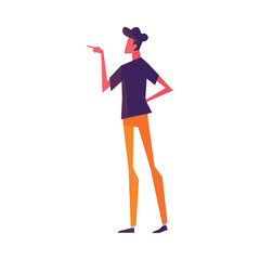 Modern vector design of a man standing