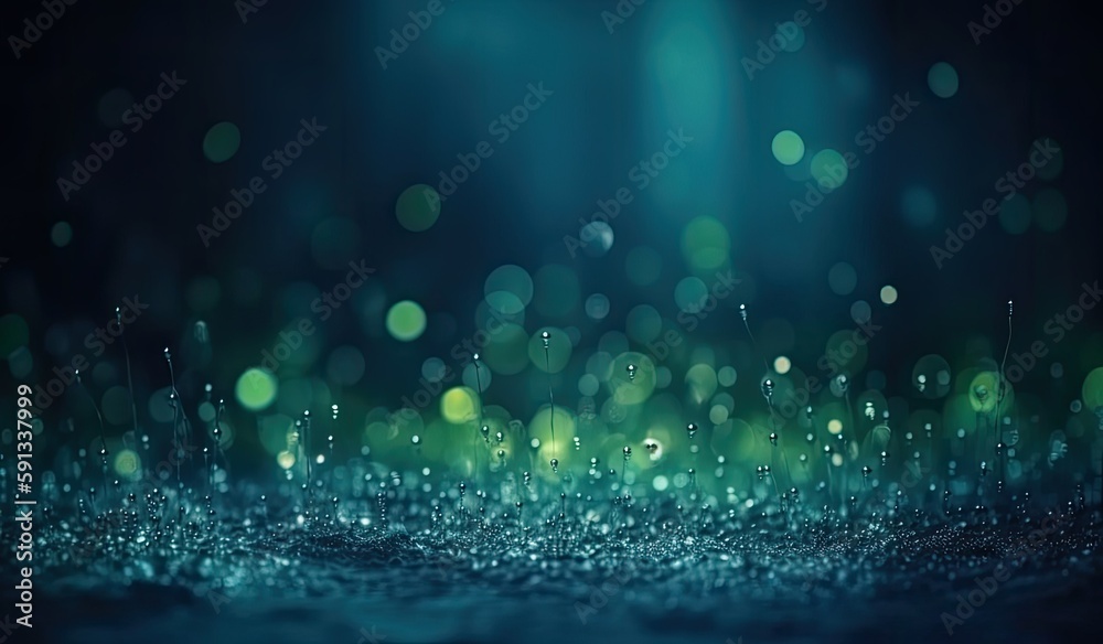Wall mural luminescent shards of blue green and turquoise generative ai