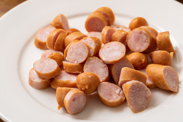 カットしたウィンナー　sausage