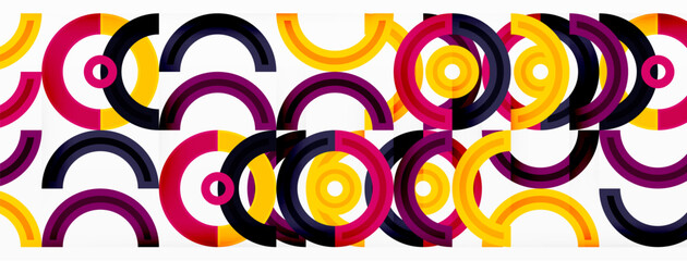 Colorful circle abstract background with vibrant and eye-catching design that incorporates a variety of different shades and hues creating a swirling, dynamic effect